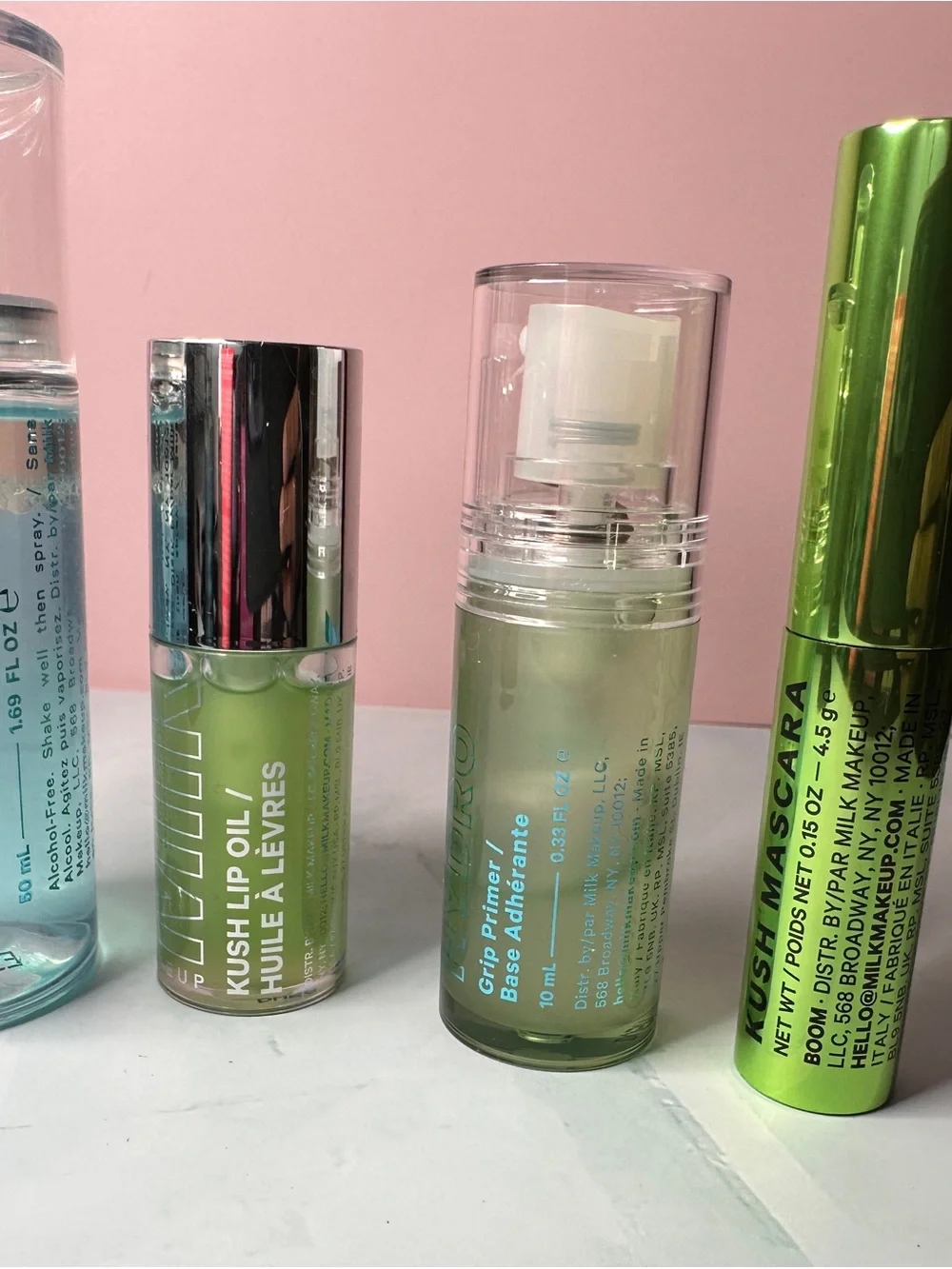 MILK Makeup Hydrating Primer ,setting spray,mascara and lip oil